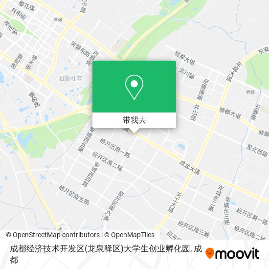 成都经济技术开发区(龙泉驿区)大学生创业孵化园地图