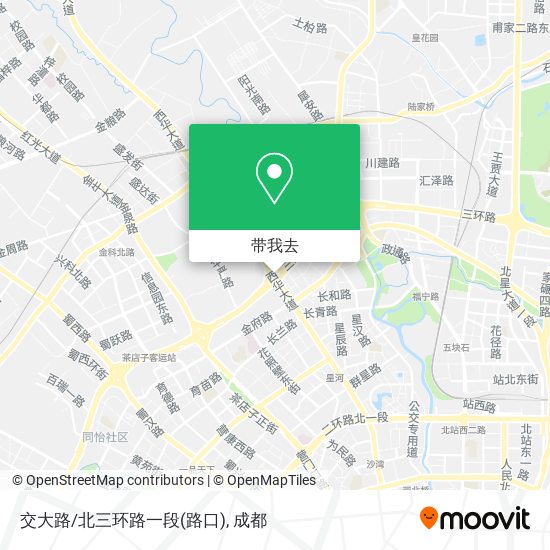 交大路/北三环路一段(路口)地图