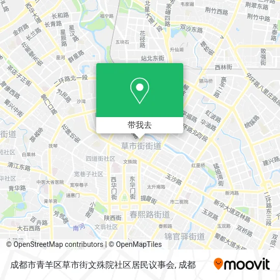 成都市青羊区草市街文殊院社区居民议事会地图