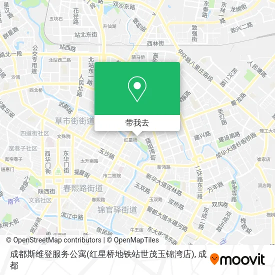 成都斯维登服务公寓(红星桥地铁站世茂玉锦湾店)地图