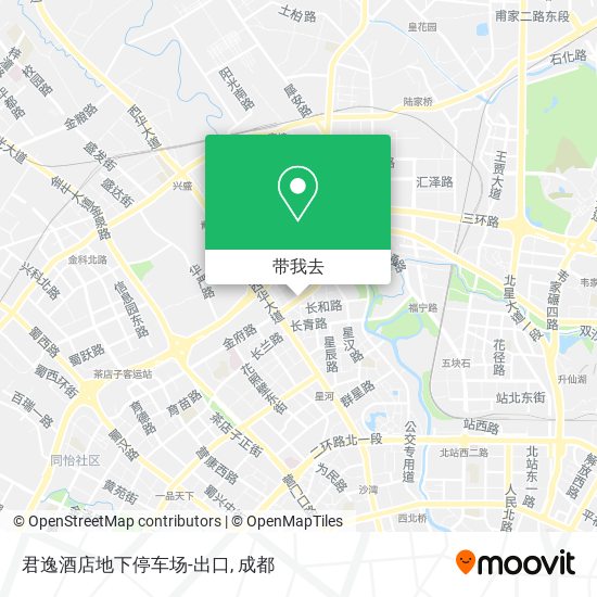 君逸酒店地下停车场-出口地图