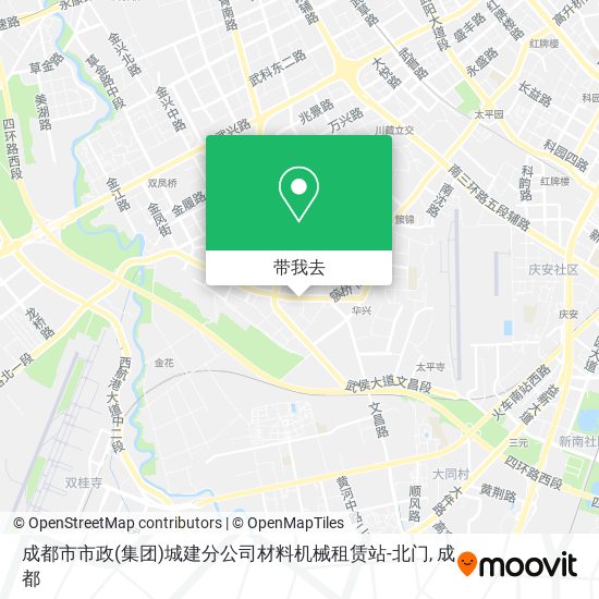 成都市市政(集团)城建分公司材料机械租赁站-北门地图