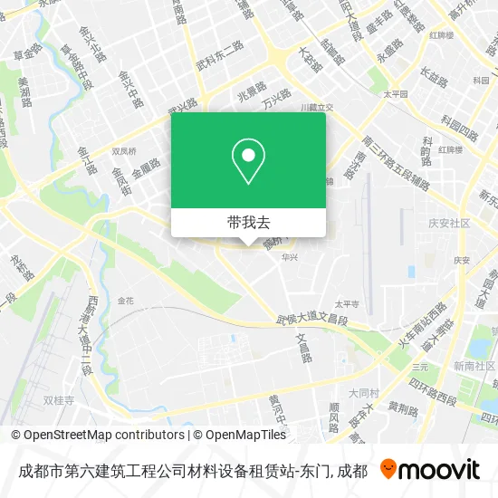 成都市第六建筑工程公司材料设备租赁站-东门地图
