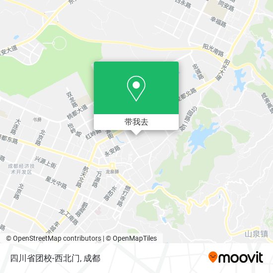 四川省团校-西北门地图