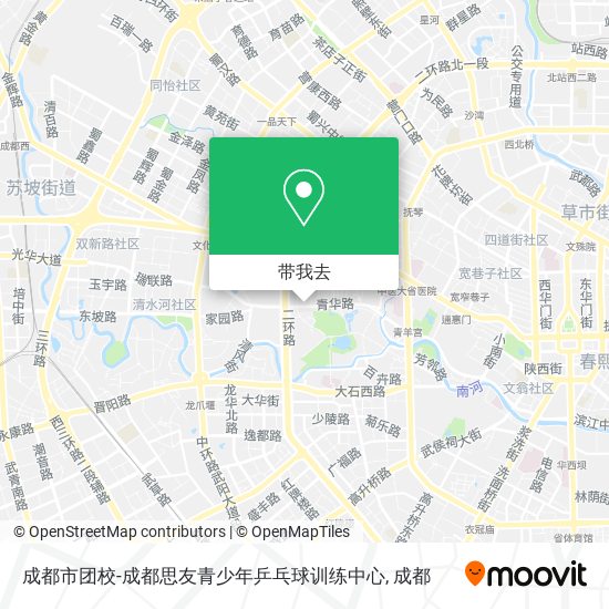 成都市团校-成都思友青少年乒乓球训练中心地图