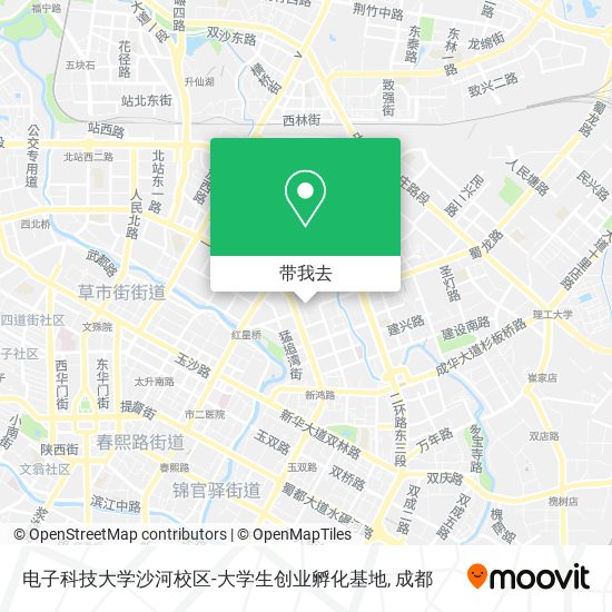 电子科技大学沙河校区-大学生创业孵化基地地图