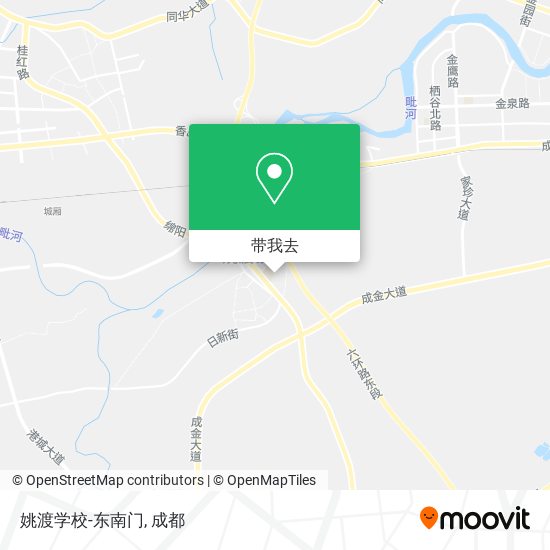 姚渡学校-东南门地图
