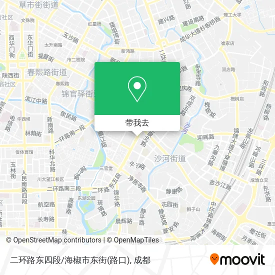二环路东四段/海椒市东街(路口)地图