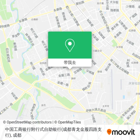 中国工商银行附行式自助银行(成都青龙金履四路支行)地图