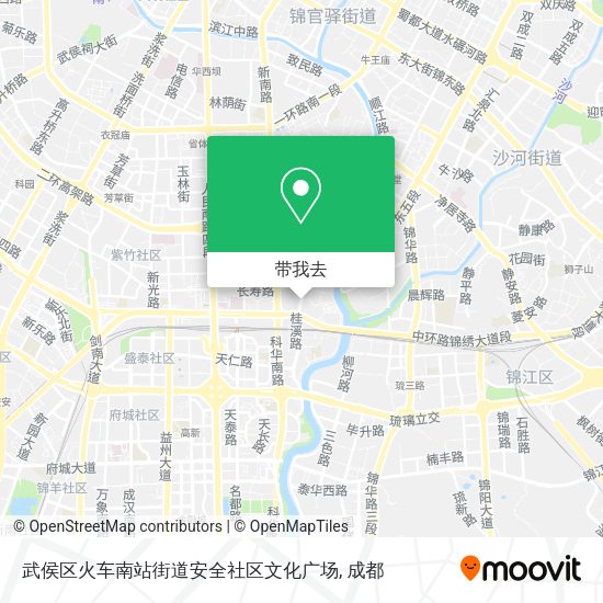 武侯区火车南站街道安全社区文化广场地图