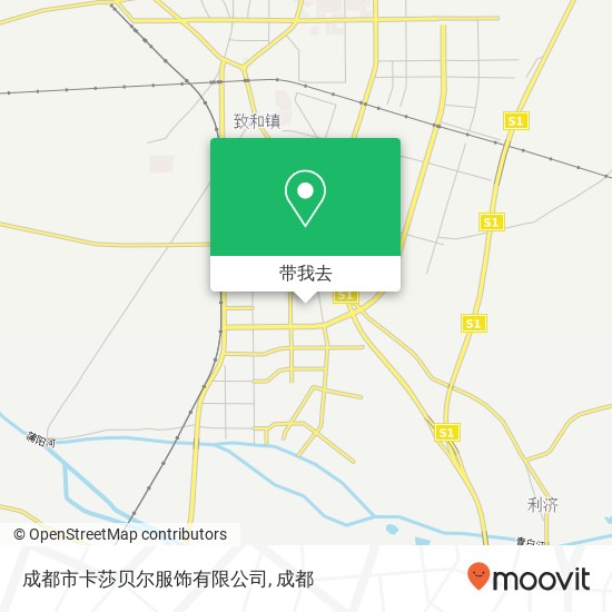 成都市卡莎贝尔服饰有限公司地图