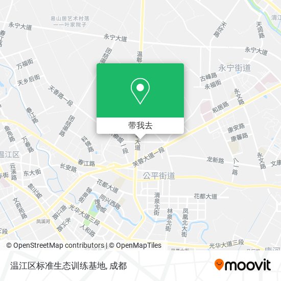 温江区标准生态训练基地地图