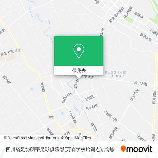 四川省足协明宇足球俱乐部(万春学校培训点)地图