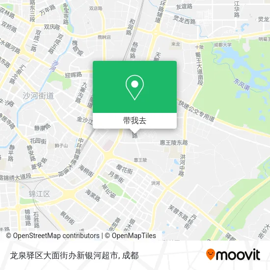 龙泉驿区大面街办新银河超市地图