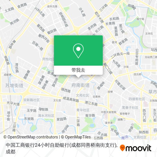中国工商银行24小时自助银行(成都同善桥南街支行)地图