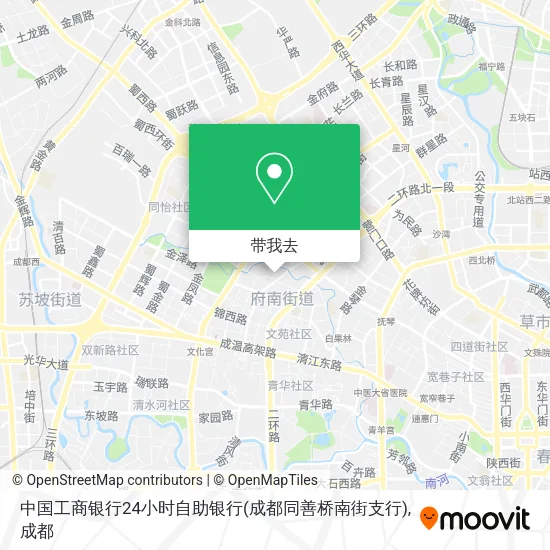 中国工商银行24小时自助银行(成都同善桥南街支行)地图