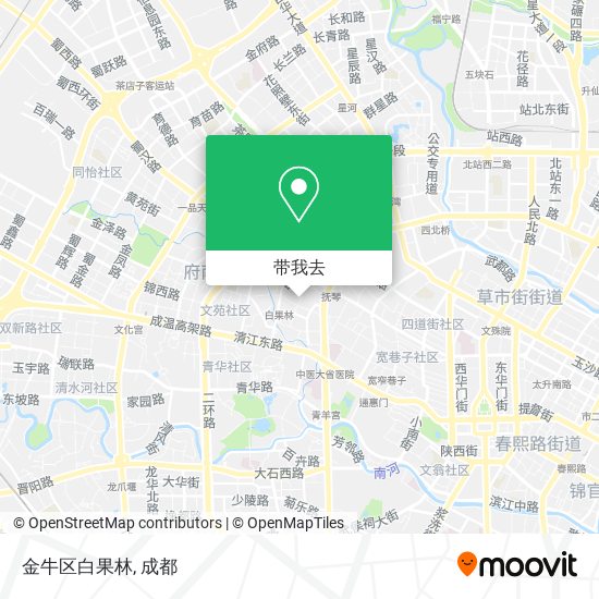 金牛区白果林地图