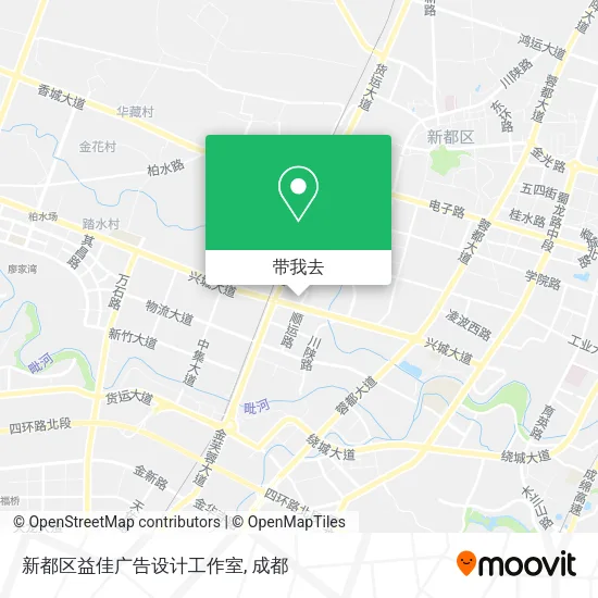 新都区益佳广告设计工作室地图