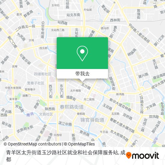 青羊区太升街道玉沙路社区就业和社会保障服务站地图