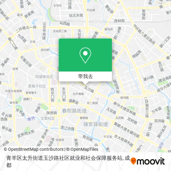青羊区太升街道玉沙路社区就业和社会保障服务站地图