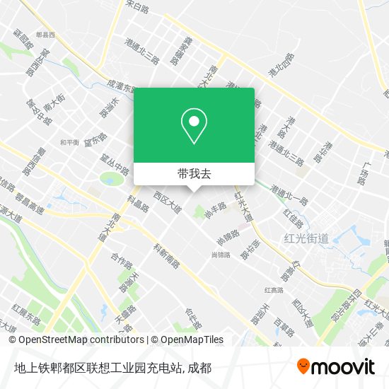 地上铁郫都区联想工业园充电站地图