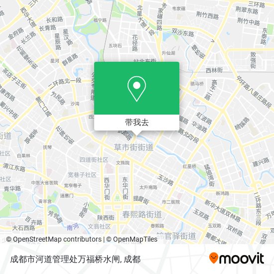 成都市河道管理处万福桥水闸地图