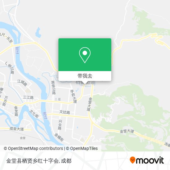 金堂县栖贤乡红十字会地图