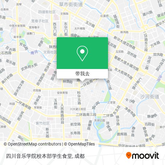 四川音乐学院校本部学生食堂地图
