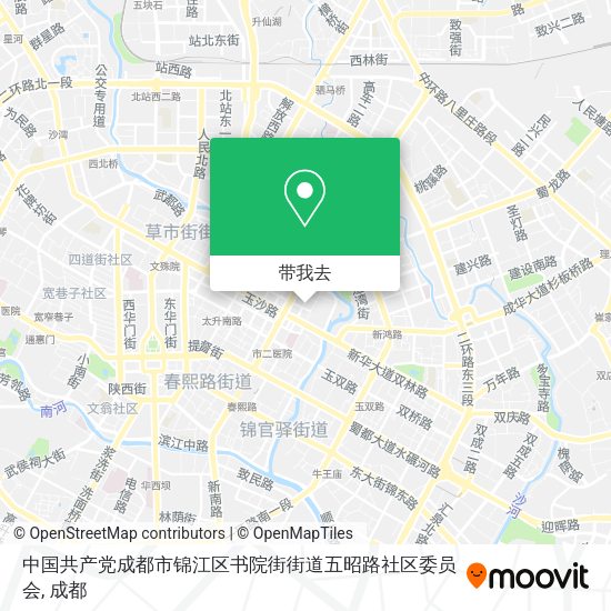 中国共产党成都市锦江区书院街街道五昭路社区委员会地图