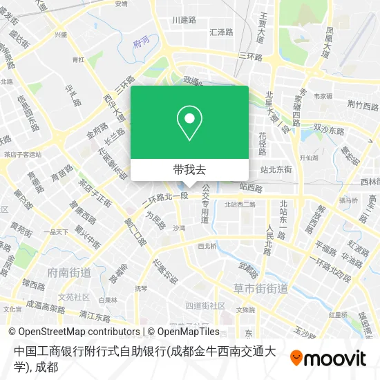 中国工商银行附行式自助银行(成都金牛西南交通大学)地图