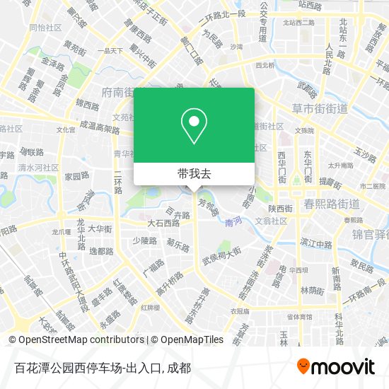 百花潭公园西停车场-出入口地图