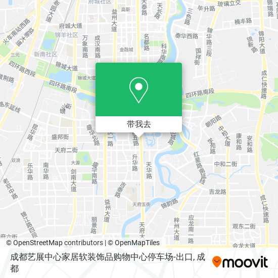 成都艺展中心家居软装饰品购物中心停车场-出口地图