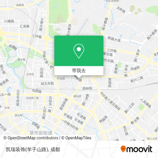 凯瑞装饰(羊子山路)地图