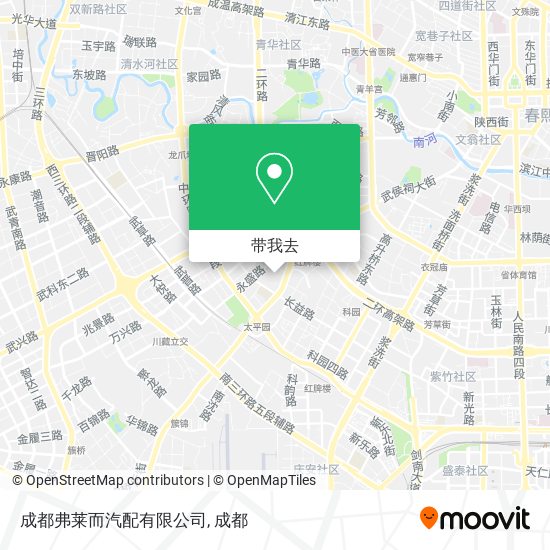 成都弗莱而汽配有限公司地图