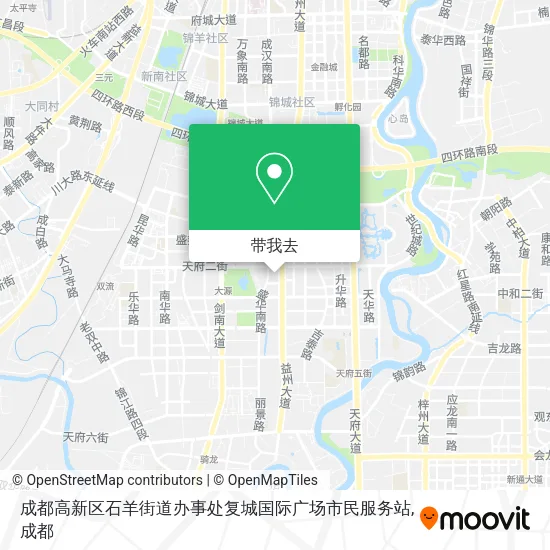 成都高新区石羊街道办事处复城国际广场市民服务站地图