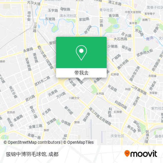 簇锦中博羽毛球馆地图