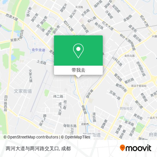 两河大道与两河路交叉口地图