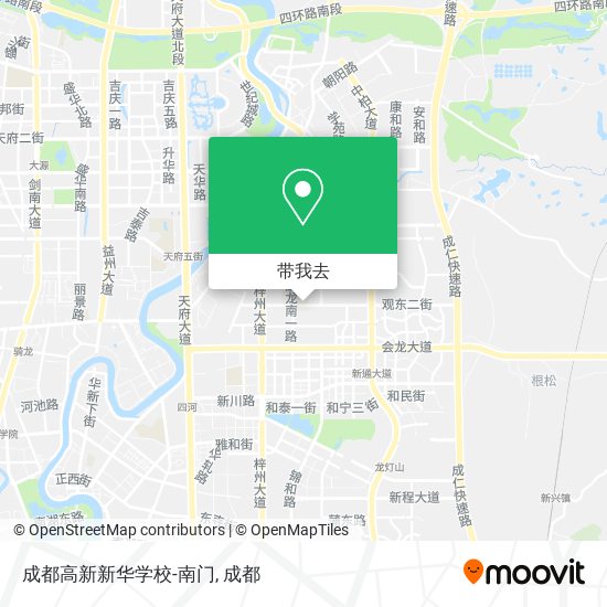成都高新新华学校-南门地图