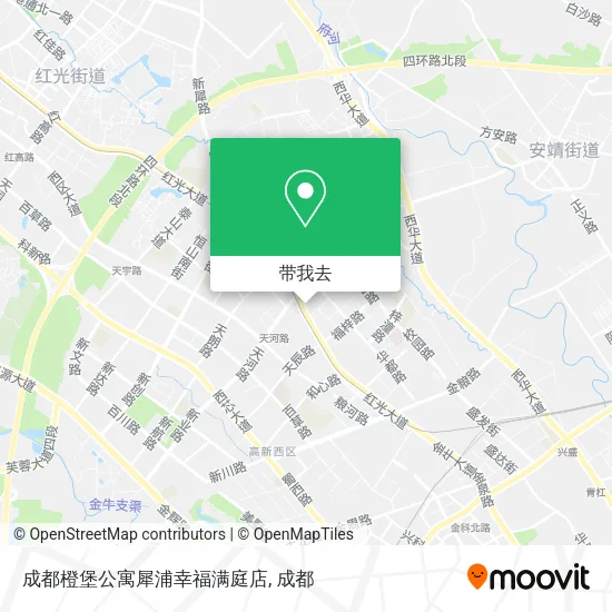 成都橙堡公寓犀浦幸福满庭店地图