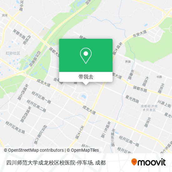 四川师范大学成龙校区校医院-停车场地图