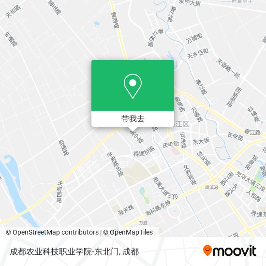 成都农业科技职业学院-东北门地图