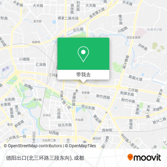 德阳出口(北三环路三段东向)地图