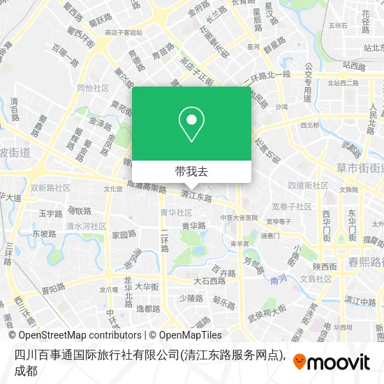 四川百事通国际旅行社有限公司(清江东路服务网点)地图