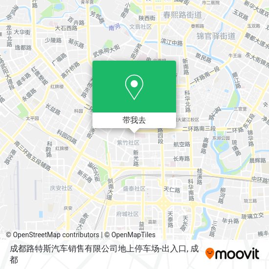 成都路特斯汽车销售有限公司地上停车场-出入口地图