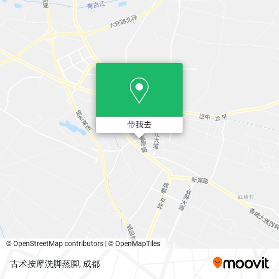 古术按摩洗脚蒸脚地图