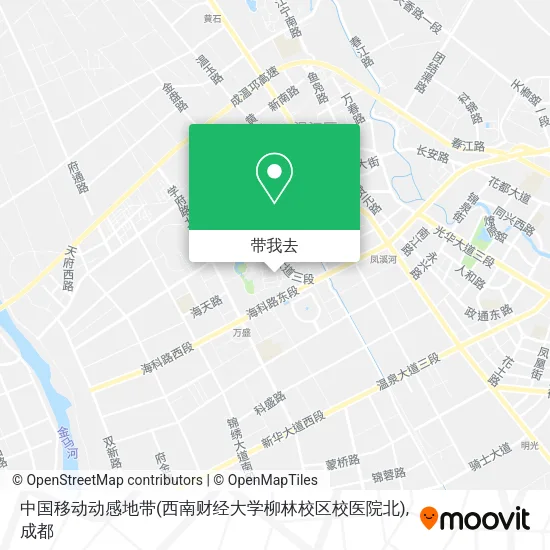 中国移动动感地带(西南财经大学柳林校区校医院北)地图