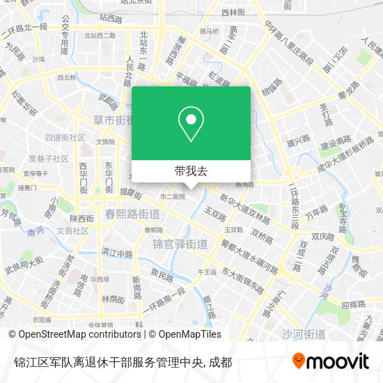 锦江区军队离退休干部服务管理中央地图