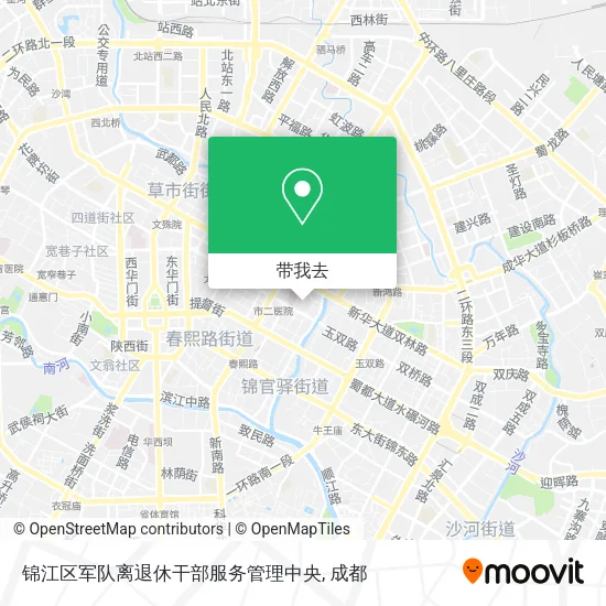 锦江区军队离退休干部服务管理中央地图