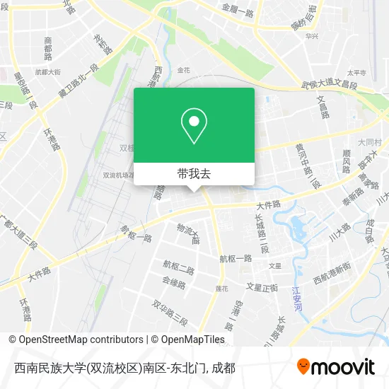 西南民族大学(双流校区)南区-东北门地图