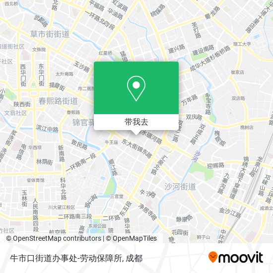 牛市口街道办事处-劳动保障所地图